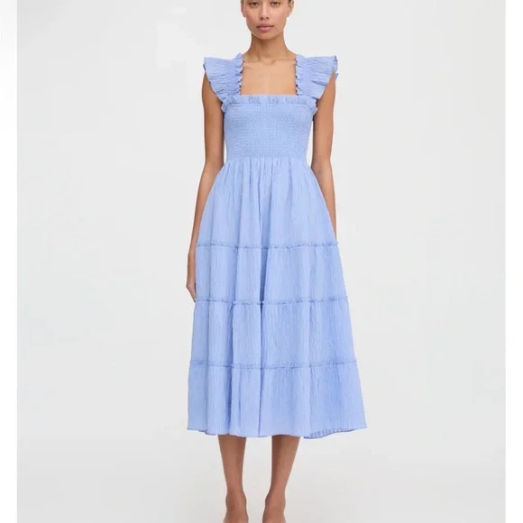 Hill House Ellie Nap Dress Bluebird Seersucker - Picture 1 of 6